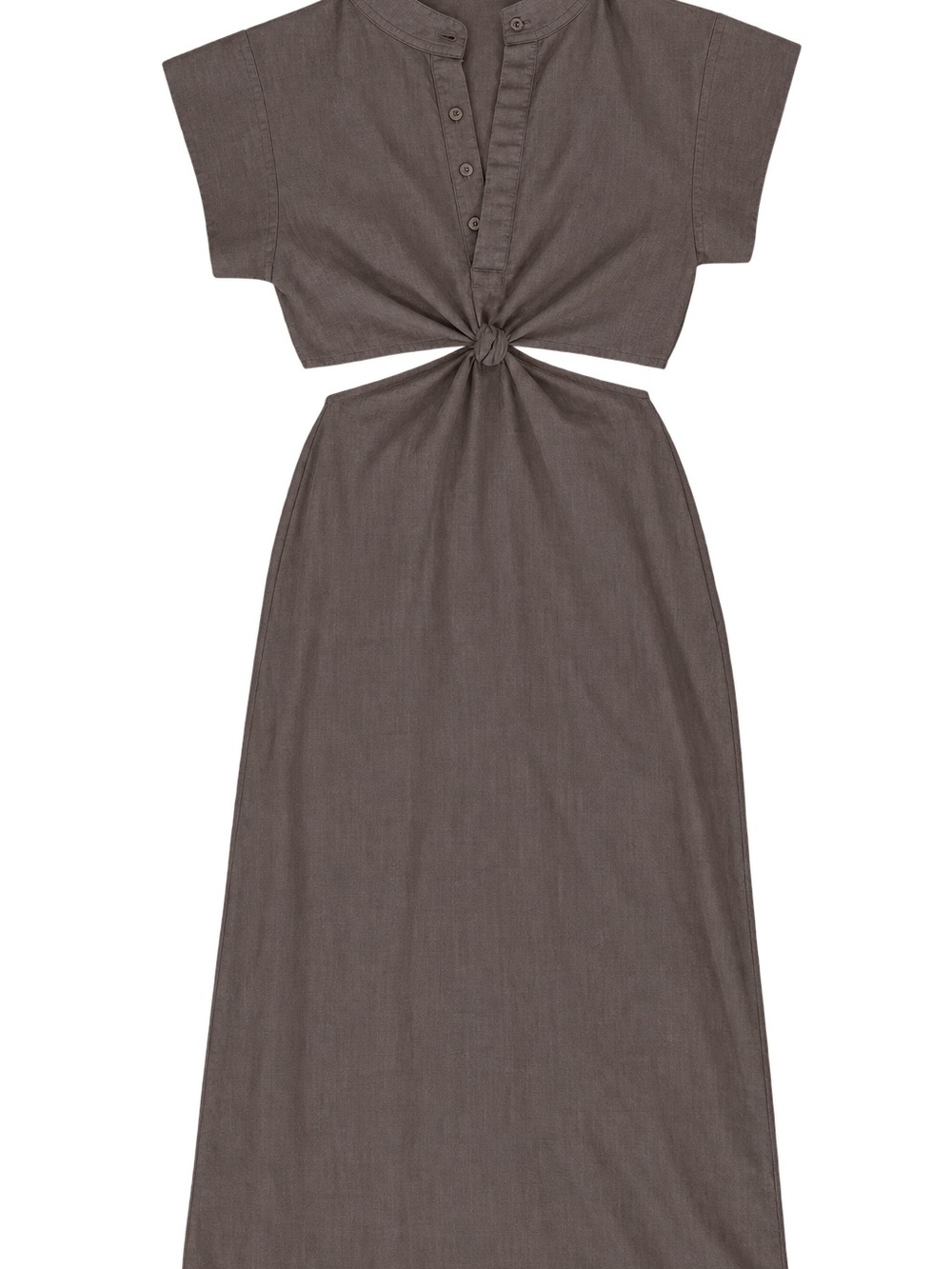 Acacia Swimwear Midi Knot-Front Short Sleeve Dress NWT